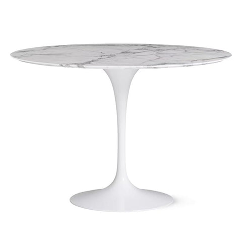 Saarinen Tulip Round Dining Table, Arabescato Marble - des. Eero Saarinen, 1957, made by Knoll Studio