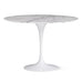 Saarinen Tulip Round Dining Table, Arabescato Marble - des. Eero Saarinen, 1957, made by Knoll Studio