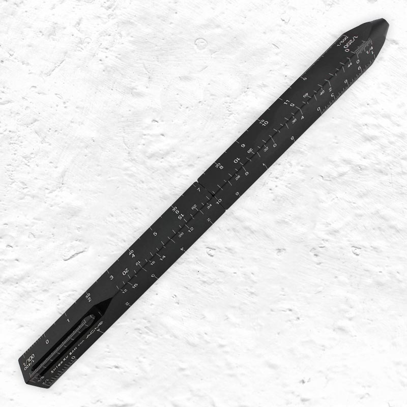 SCALE - Black Retractable Ball Point Pen, des. Shigeru Ban for ACME