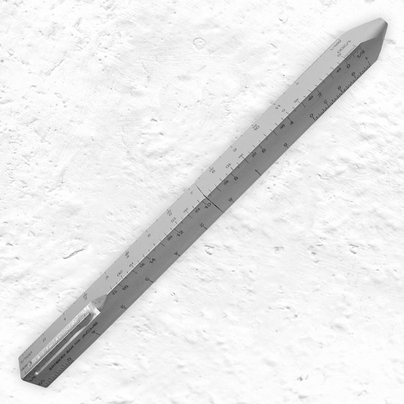 SCALE - Silver Retractable Ball Point Pen, des. Shigeru Ban for ACME