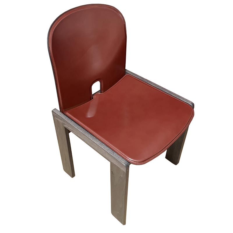 Scarpa 121 Dining Chair - 9CKK Bordeaux leather - des. Afra & Tobia Scarpa - by Cassina x Karakter