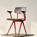 Result Armchair by Hay - smoked oak seat, tomato red frame