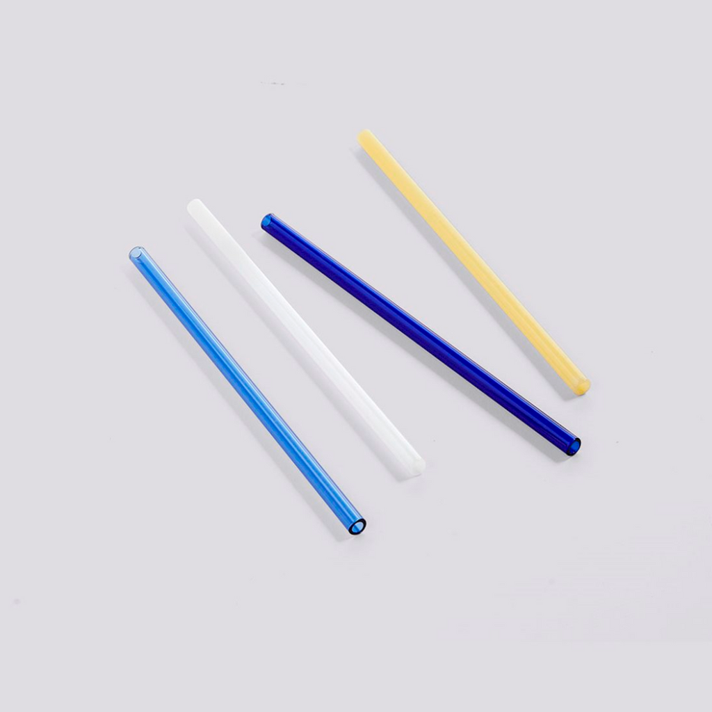 Set of 4 Sip Straight Cocktail Glass Straws by Hay