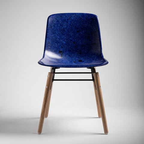 Hembury Chair - Indigo /  Ash - by Solidwool