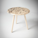 Hembury Side Table - Welsh Mountain / Ash by Solidwool