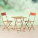 Lukas Red Powder Coated Cafe Table & Chairs Set by Boltze