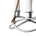 Season Candleholder Extension - mirror polished steel and brown leather - des. Maria Berntsen for Georg Jensen