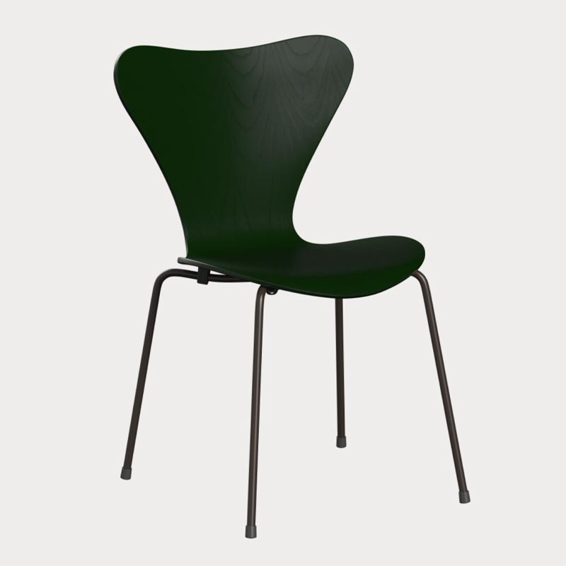 Series 7 chair des. Arne Jacobsen, 1955 - Evergreen Ash / Brown Bronze - made by Fritz Hansen