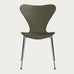 3107 Series 7 dining chair lacquered olive grey - des. Arne Jacobsen made by Fritz Hansen