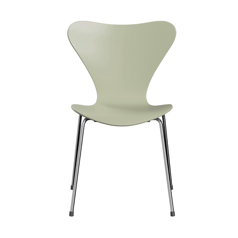 3107 Series 7 dining chair lacquered olive grey - des. Arne Jacobsen made by Fritz Hansen