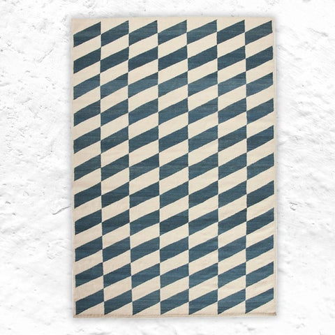 Shift Kelim rug by Hay - Blue - 140 x 200