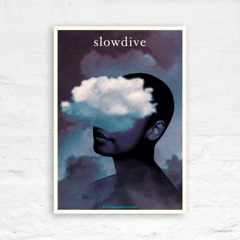 Slowdive End of the Road Festival poster by Tommy Davidson-Hawley - 5 colour screen print