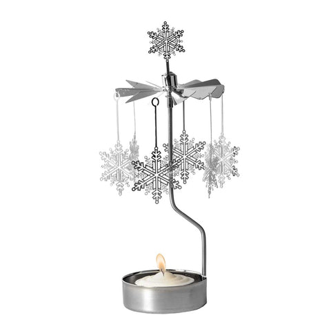 Angel Chime Snowflake Tealight Holder