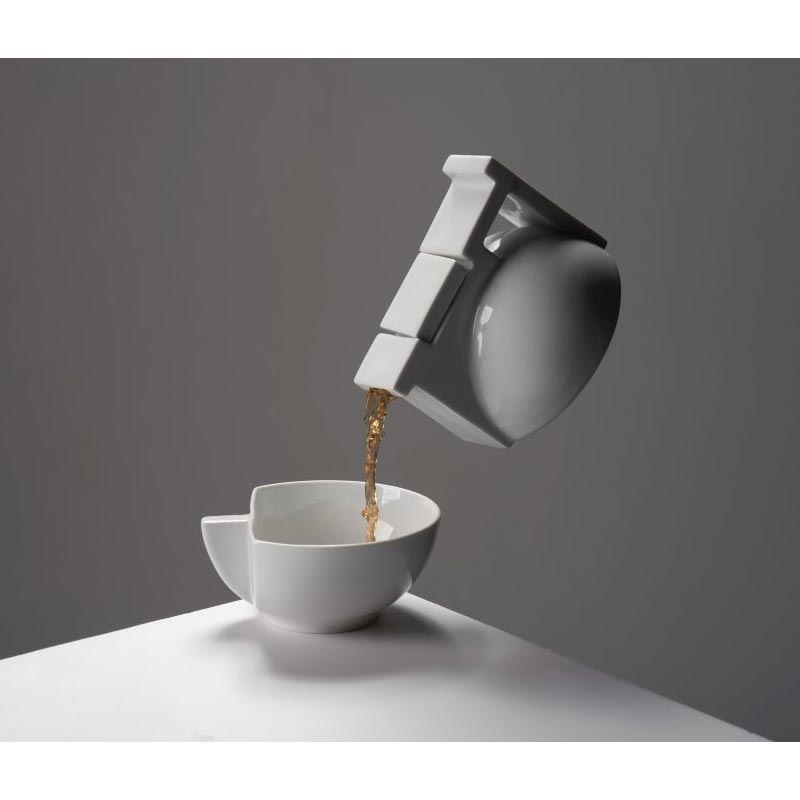Bau Solo Tea Set - White - des. Edyta Cieloch, Polskie Fabryki Porcela ...