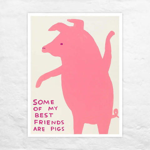 Some Of My Best Friends Are Pigs poster by David Shrigley