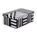 Rectangular Tin - Black / White pattern - des. George Sowden for SOWDEN