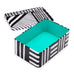 Rectangular Tin - Black / White pattern - des. George Sowden for SOWDEN