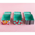 Rectangular Tin - Red / Green squares - des. George Sowden for SOWDEN