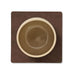 Square coaster by LindDNA- Dark Brown Recycled Leather