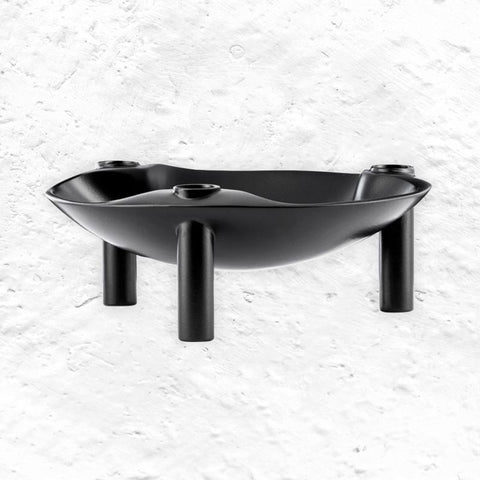 Stacking Candle Bowl des. Hans Nagel  & Werner Stoff, 1960s  - matte  black