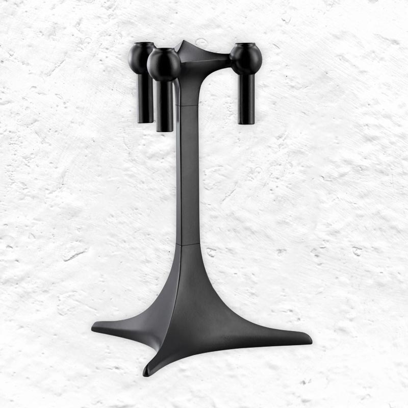 Stacking Candle Stand - des. Hans Nagel  & Werner Stoff, 1960s - black