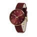 Station Watch, des. Arne Jacobsen - 34mm diameter, burgundy dial / burgundy strap