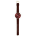 Station Watch, des. Arne Jacobsen - 34mm diameter, burgundy dial / burgundy strap