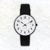 Station watch des. Arne Jacobsen - 34mm diameter, white dial / black strap