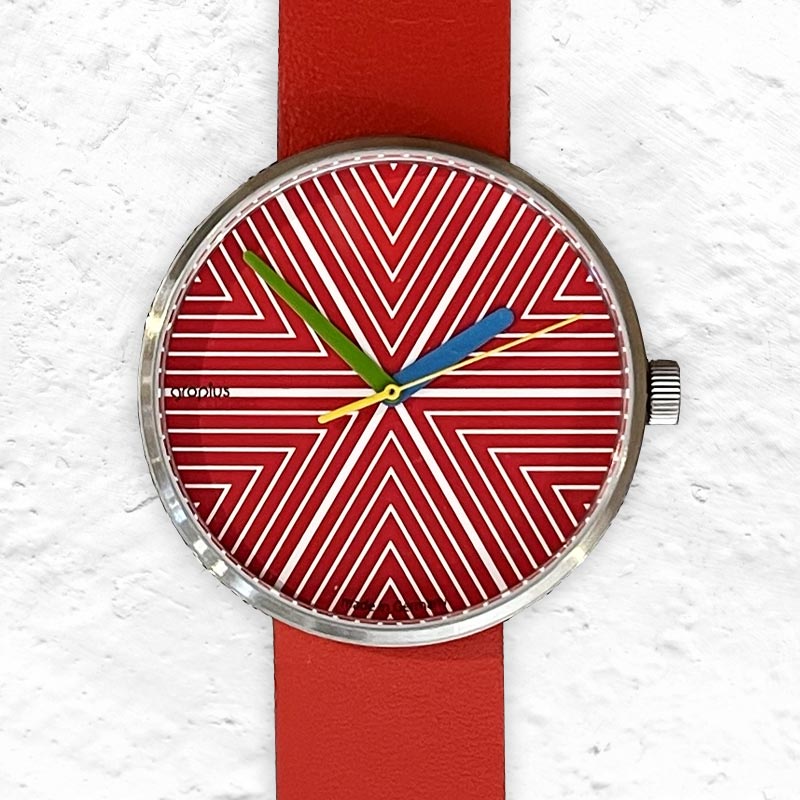 Forum Watch - Hommage à Frank Stella - 39mm - Red Leather Strap - by Walter Gropius