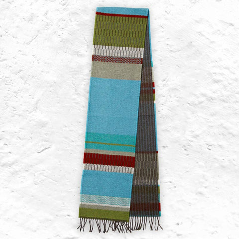 Strathay - Verdigris Lambswool Scarf - by Wallace Sewell