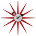 Sunburst wall clock (red) des. George Nelson, 1949 - 1960 (made by Vitra)