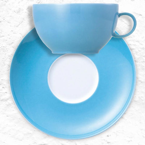 Sunny Day Cappuccino Cup & Saucer - Waterblue - by Thomas Porcelain