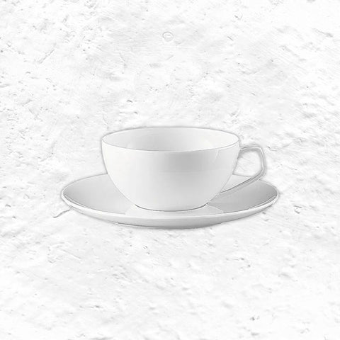 TAC Cup & Saucer - White Porcelain - des. Walter Gropius, produced by Rosenthal