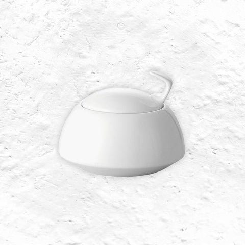 TAC Sugar Bowl - White Porcelain - des. Walter Gropius, produced by Rosenthal