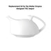 TAC Large Replacement Lid - White Porcelain - des. Walter Gropius, produced by Rosenthal