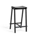 Taburete 8 Bar Stool - Low - Black Powder Coated Base / Black Lacquered Oak Veneer Seat, des. Marc Morro for HAY