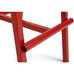 Taburete 8 Bar Stool - Low - Signal Red Powder Coated Base / H65 Water-Based-Lacquered Oak Veneer Seat, des. Marc Morro for HAY