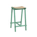Taburete 8 Bar Stool - Low - Soft Jade Powder Coated Base / Lacquered Oak Veneer Seat, des. Marc Morro for HAY