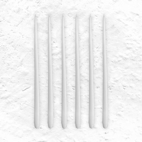 Taper candles - 6pcs - white by STOFF Nagel