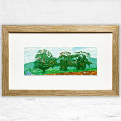 Autumn Trees Near Thixendale (Mini-Frame) by David Hockney