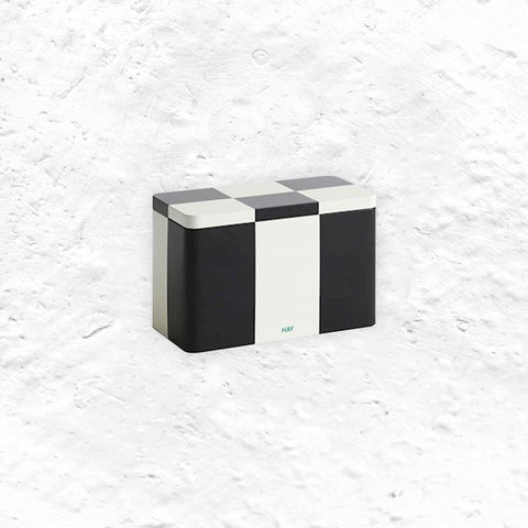 Tin Container - Medium - Black and Off-white - by HAY