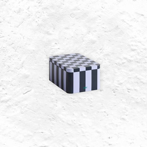 Tin Container - Rectangular, Small - Dark Blue and Lavender, by HAY