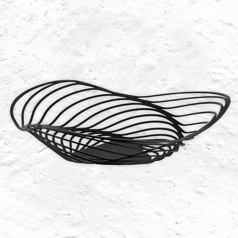 Trinity Basket / fruit bowl (black) - des. Adam Cornish (made by Alessi)