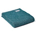 Twill Silver grey & Emerald Pure New Wool Throw by Tweedmill