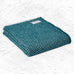 Twill Silver grey & Emerald Pure New Wool Throw by Tweedmill
