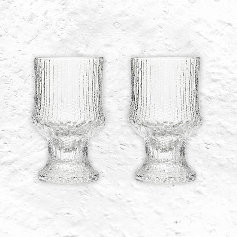 Ultima Thule Set of 2 Red Wine Glasses, des. Tapio Wirkkala, 1968, for Iittala