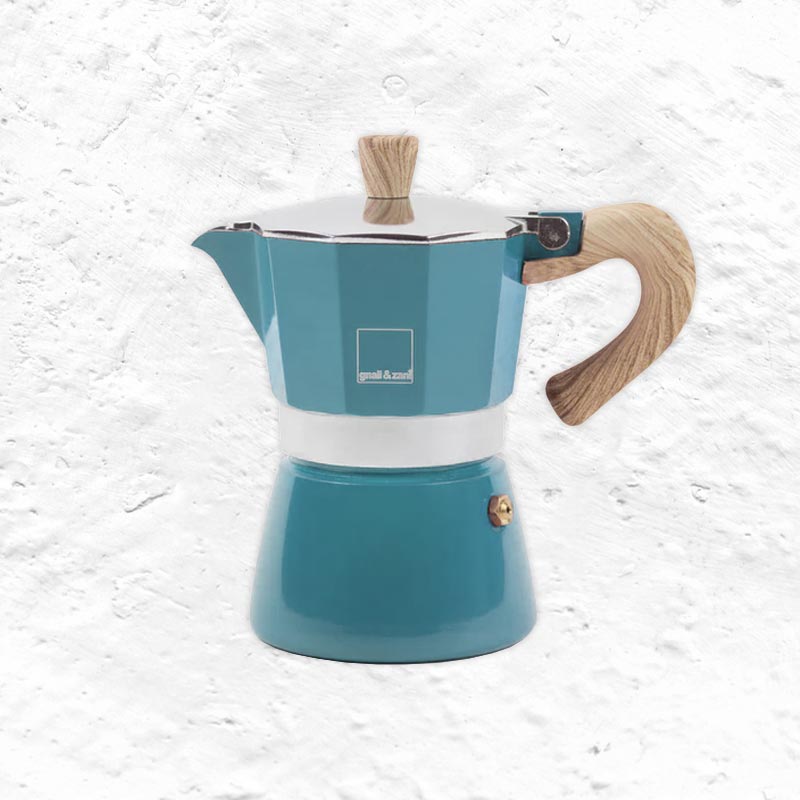 Venezia 3 Cup Espresso Maker - Blue Denim - Gnali & Zani