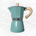 Venezia 6 Cup Espresso Maker - Smoke Green - by Gnali & Zani