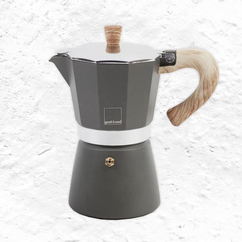 Venezia 6 Cup Espresso Maker - Grey - by Gnali & Zani