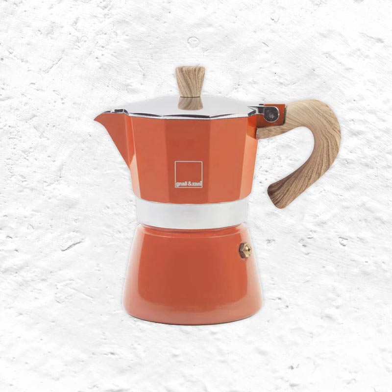 Venezia 3 Cup Espresso Maker - Orange - by Gnali & Zani
